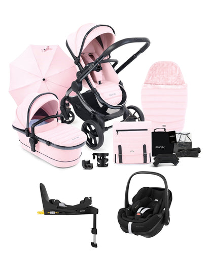 iCandy Pushchairs iCandy Peach 7 Bundle with Maxi Cosi Pebble 360 Pro Car Seat and FamilyFix 360 Base in Blush