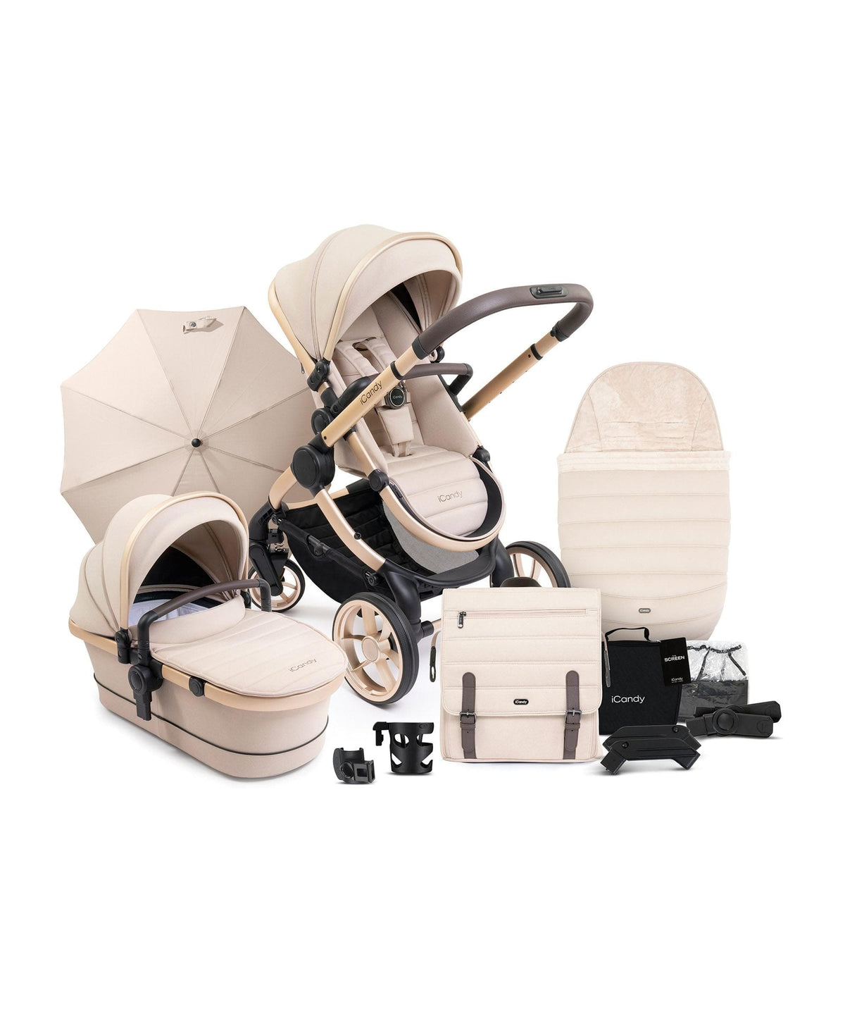 iCandy Pushchairs iCandy Peach 7 Complete Pushchair Bundle - Biscotti