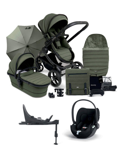 iCandy Pushchairs iCandy Peach 7 Complete Pushchair Bundle with Cloud T Car Seat & Base - Ivy