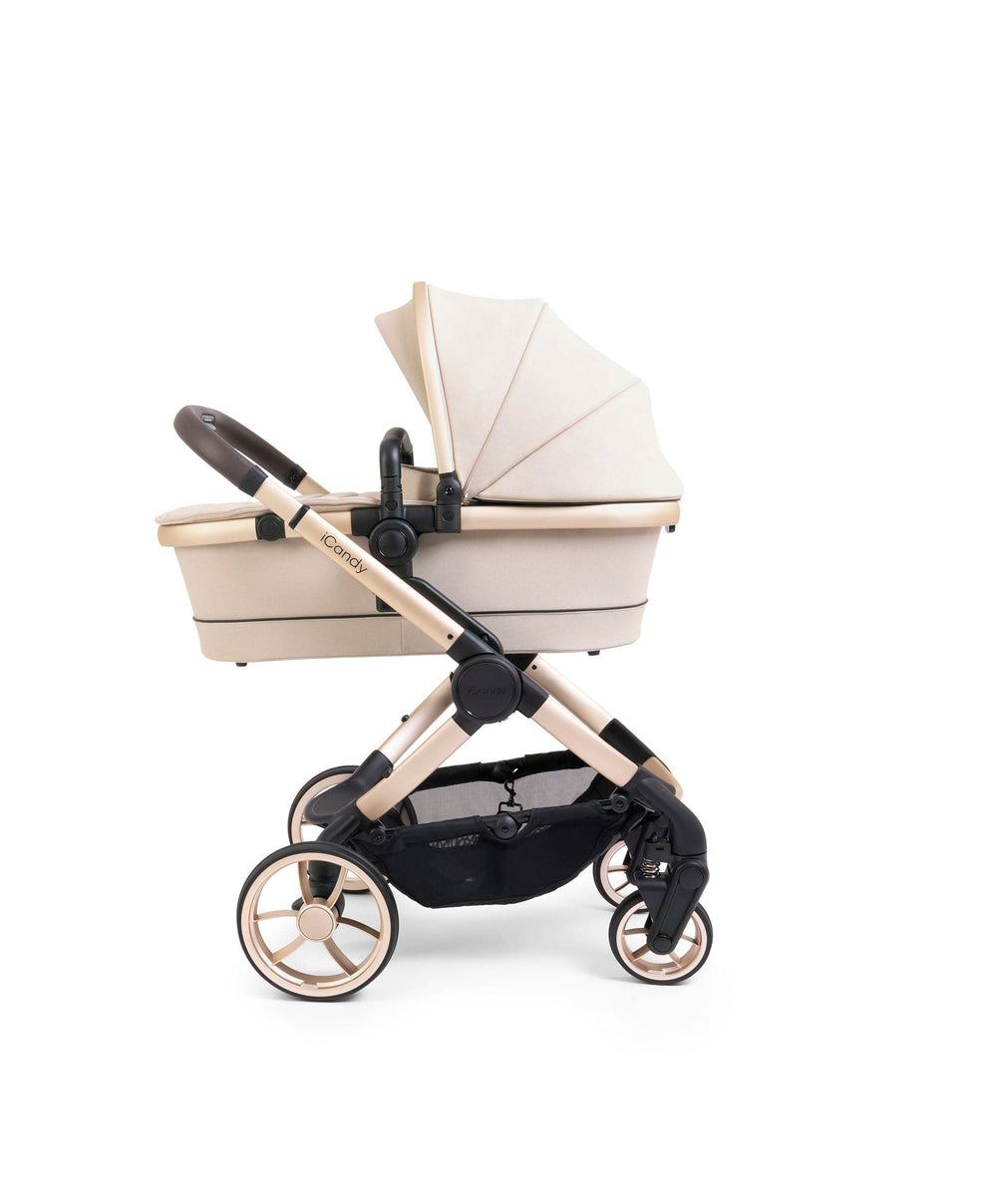 iCandy Pushchairs iCandy Peach 7 Complete Pushchair Bundle with Cybex Cloud T Car Seat - Biscotti