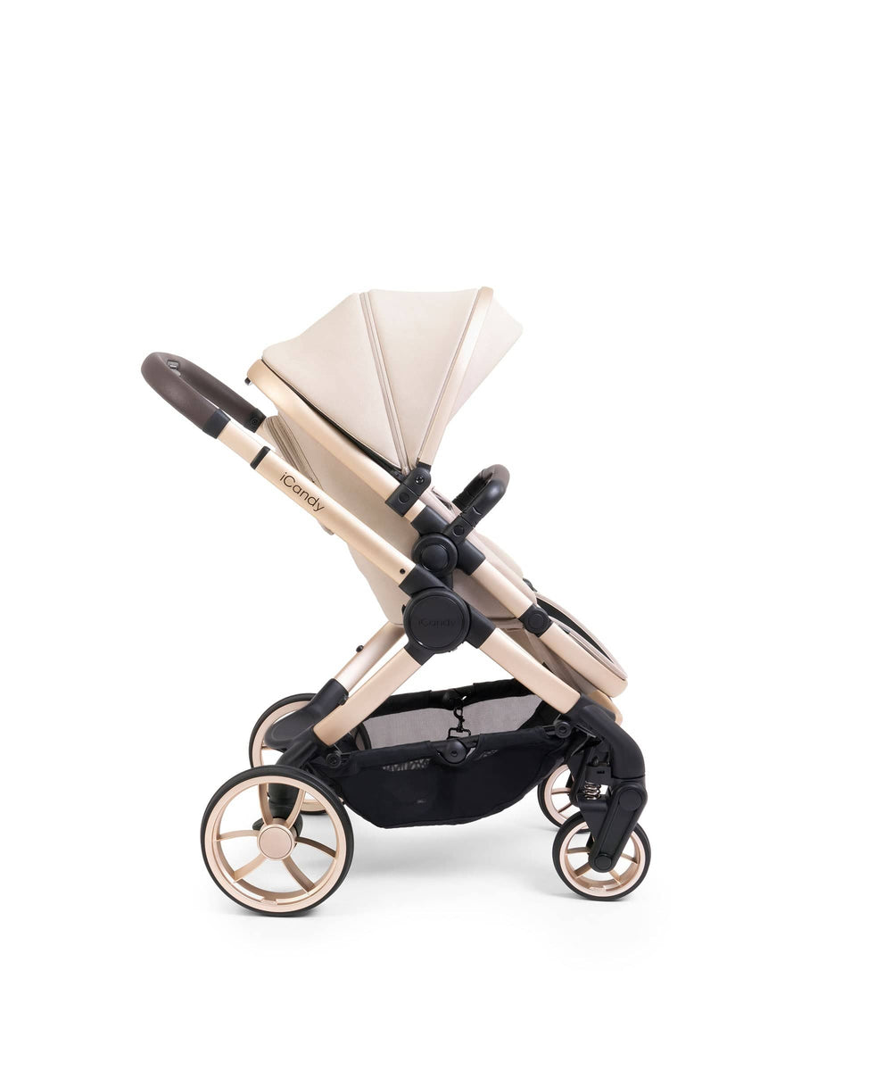 iCandy Pushchairs iCandy Peach 7 Complete Pushchair Bundle with Cybex Cloud T Car Seat - Biscotti