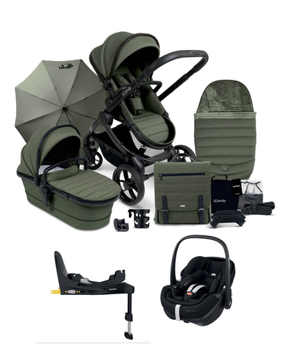 iCandy Pushchairs iCandy Peach 7 Complete Pushchair Bundle with Maxi-Cosi Pebble 360 Car Seat & Base - Ivy