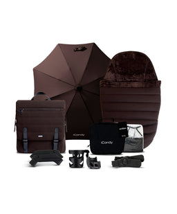 iCandy Pushchairs iCandy Peach 7 Complete Pushchair Bundle with Maxi-Cosi Pebble 360 Pro&sup2; Car Seat & Base – Pecan