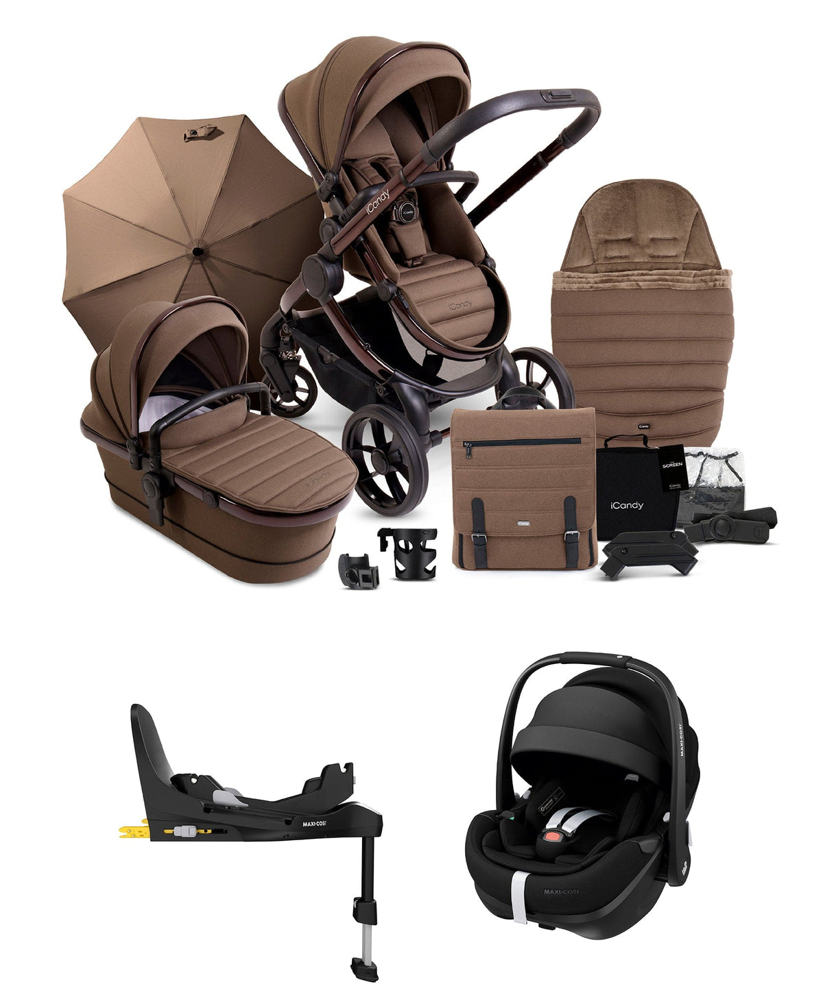 iCandy Pushchairs iCandy Peach 7 Complete Pushchair Bundle with Maxi-Cosi Pebble 360 Pro&sup2; - Coco