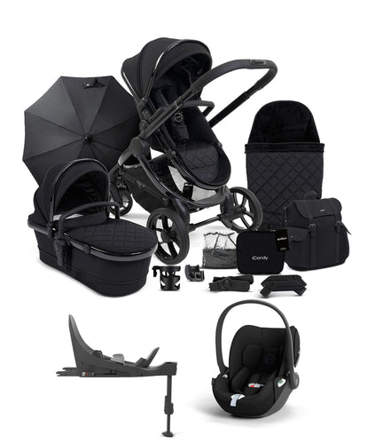 iCandy Pushchairs iCandy Peach 7 Designer Collection, Cerium - Pushchair Bundle with Cloud T Car Seat and Base in Black