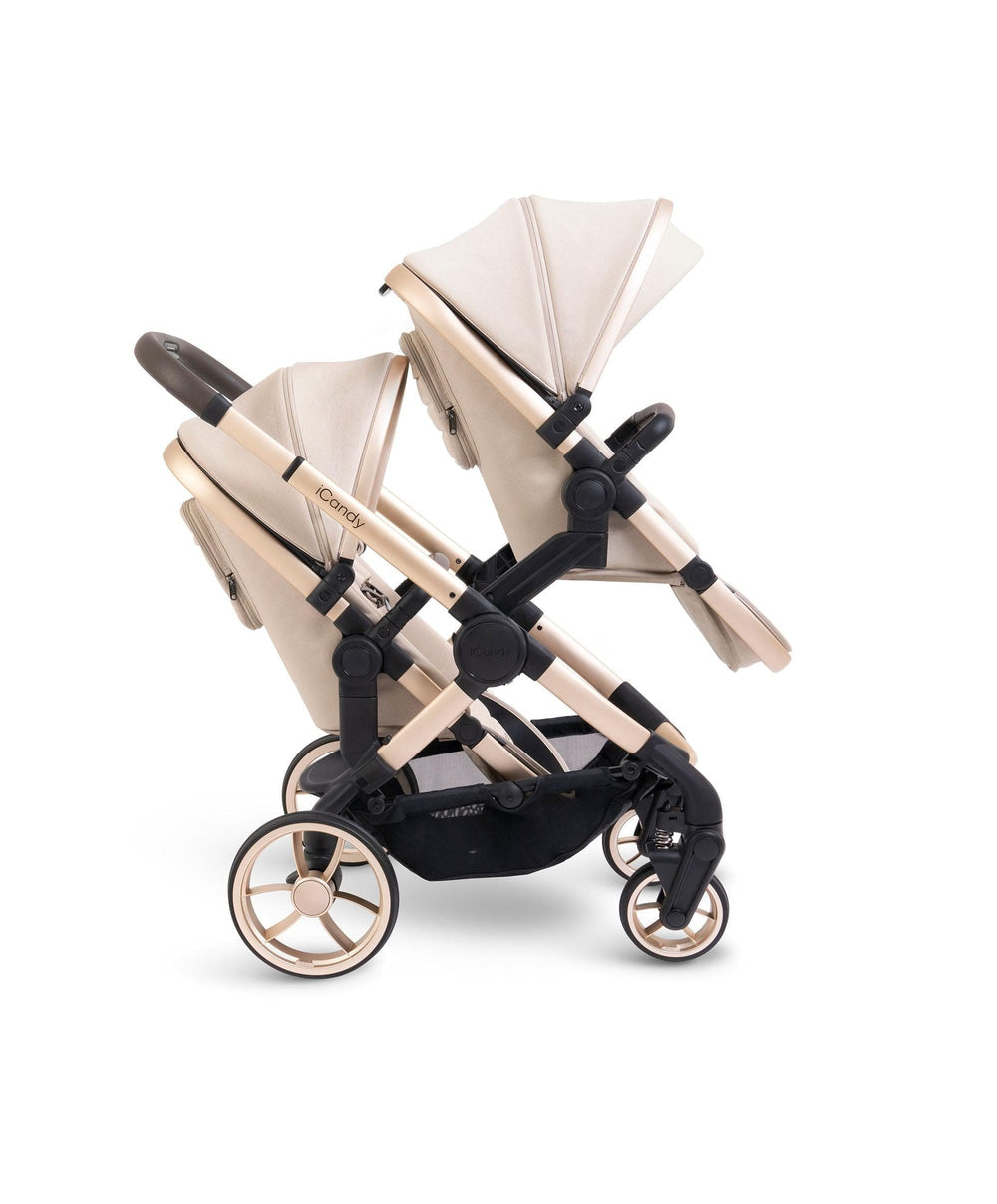 iCandy Pushchairs iCandy Peach 7 Double Pushchair Bundle - Biscotti