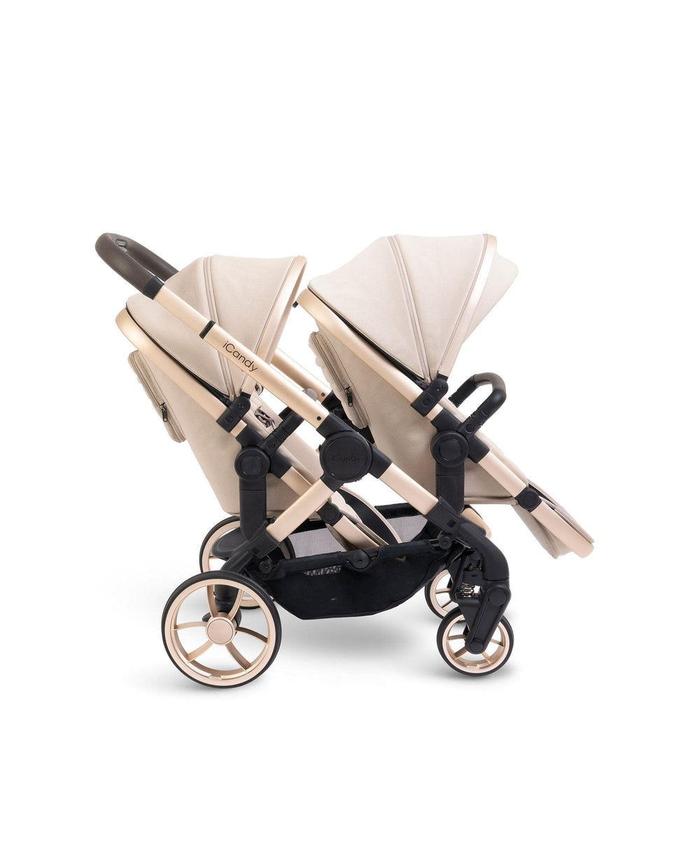 iCandy Pushchairs iCandy Peach 7 Double Pushchair Bundle - Biscotti