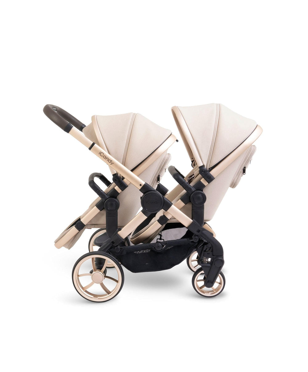 iCandy Pushchairs iCandy Peach 7 Double Pushchair Bundle - Biscotti