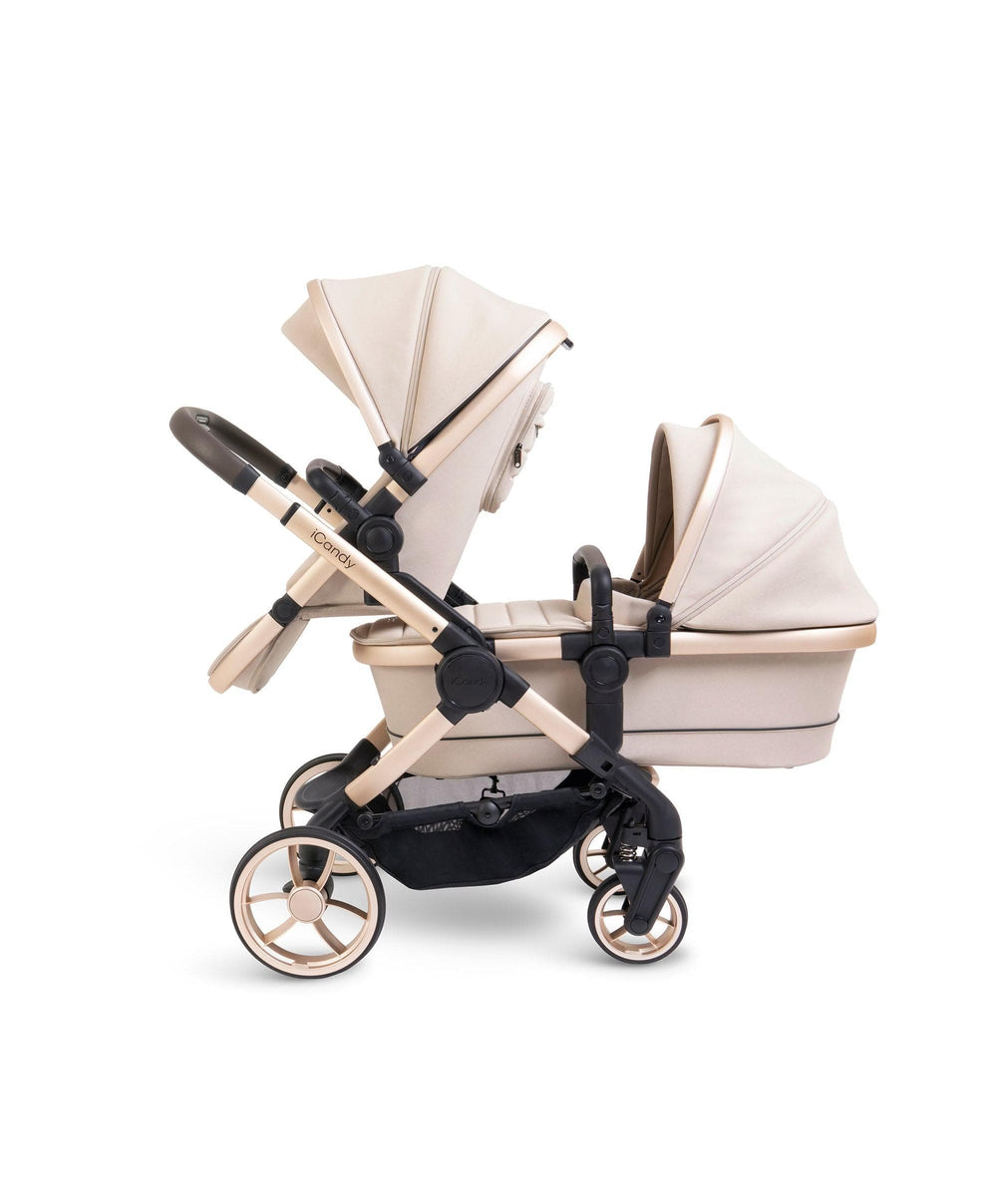iCandy Pushchairs iCandy Peach 7 Double Pushchair Bundle - Biscotti