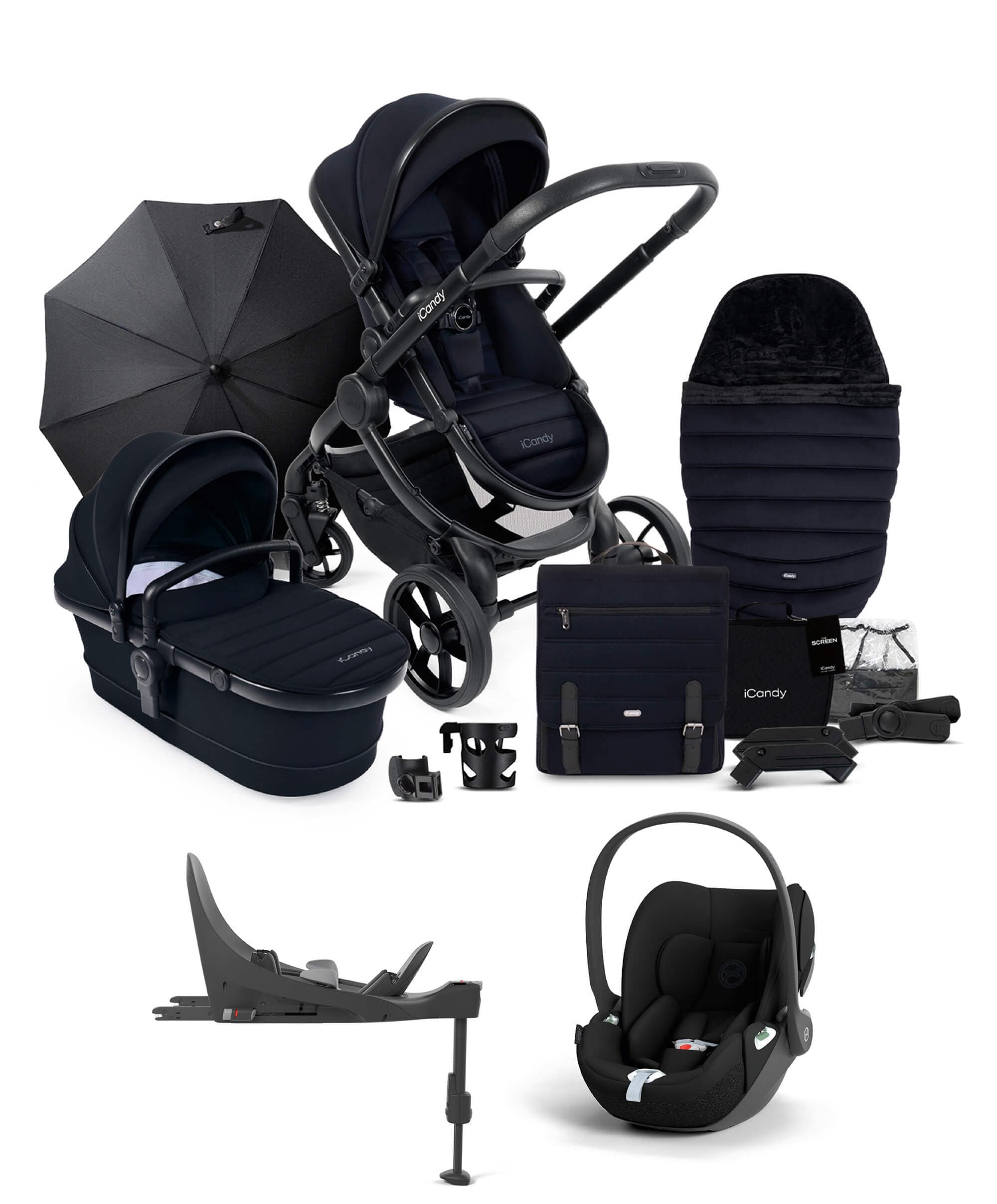 Peach 7 Complete Pushchair Bundle Cloud T Car Seat & Base