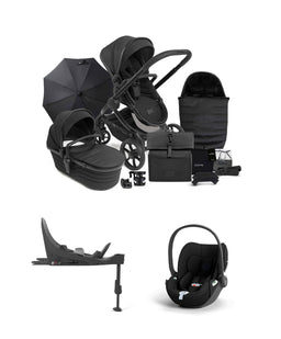 iCandy Pushchairs iCandy Peach 7 STUDIO Complete Bundle and Cybex Cloud T i-Size Rotating Car Seat & Base - Black