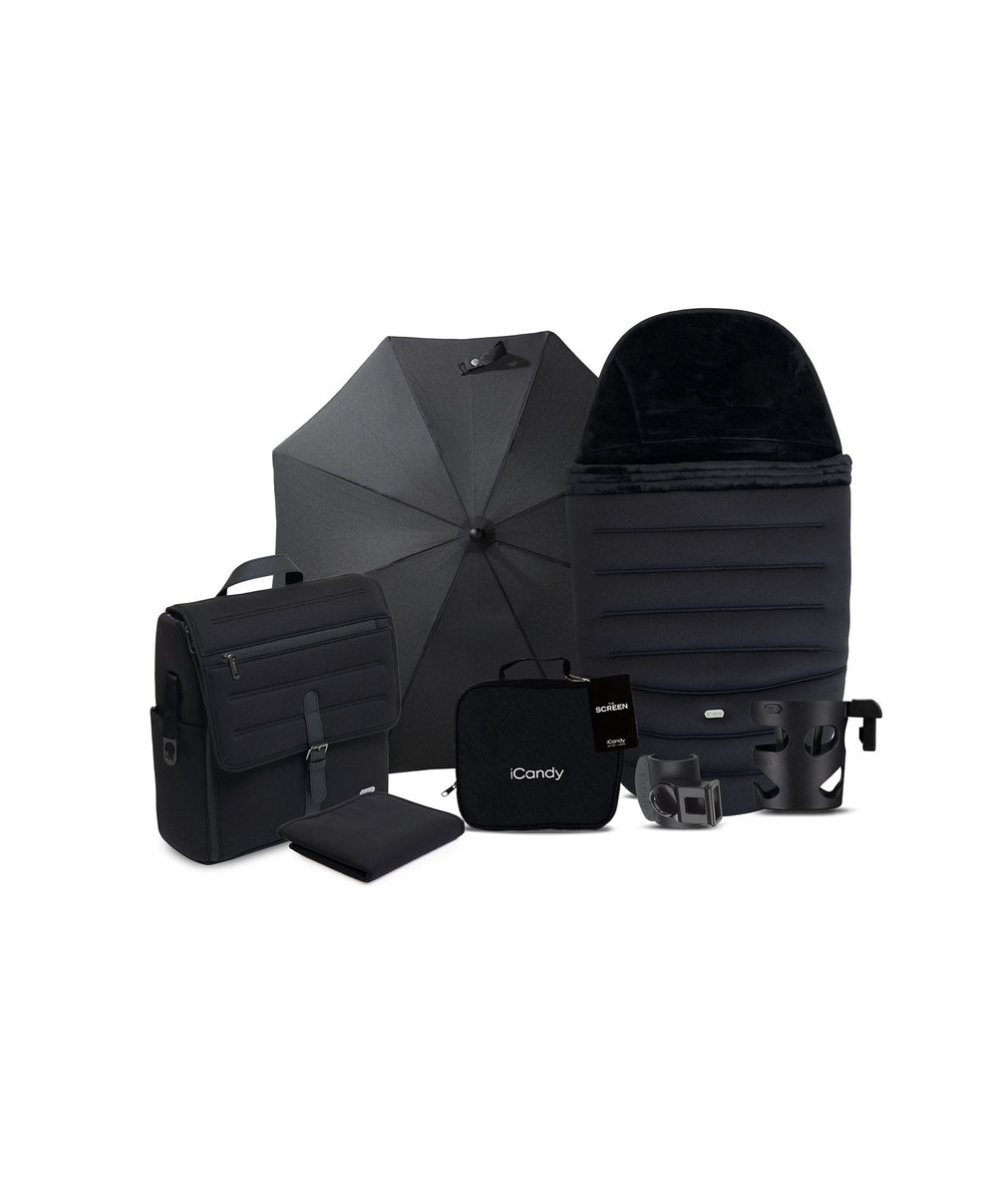 iCandy Pushchairs iCandy Peach 8 Complete Bundle - Black