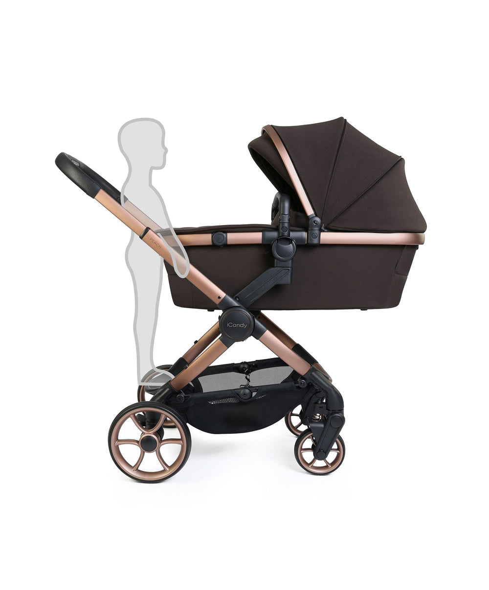 iCandy Pushchairs iCandy Peach 8 Complete Bundle with Cybex Cloud T i-Size Rotating Baby Car Seat - Pecan