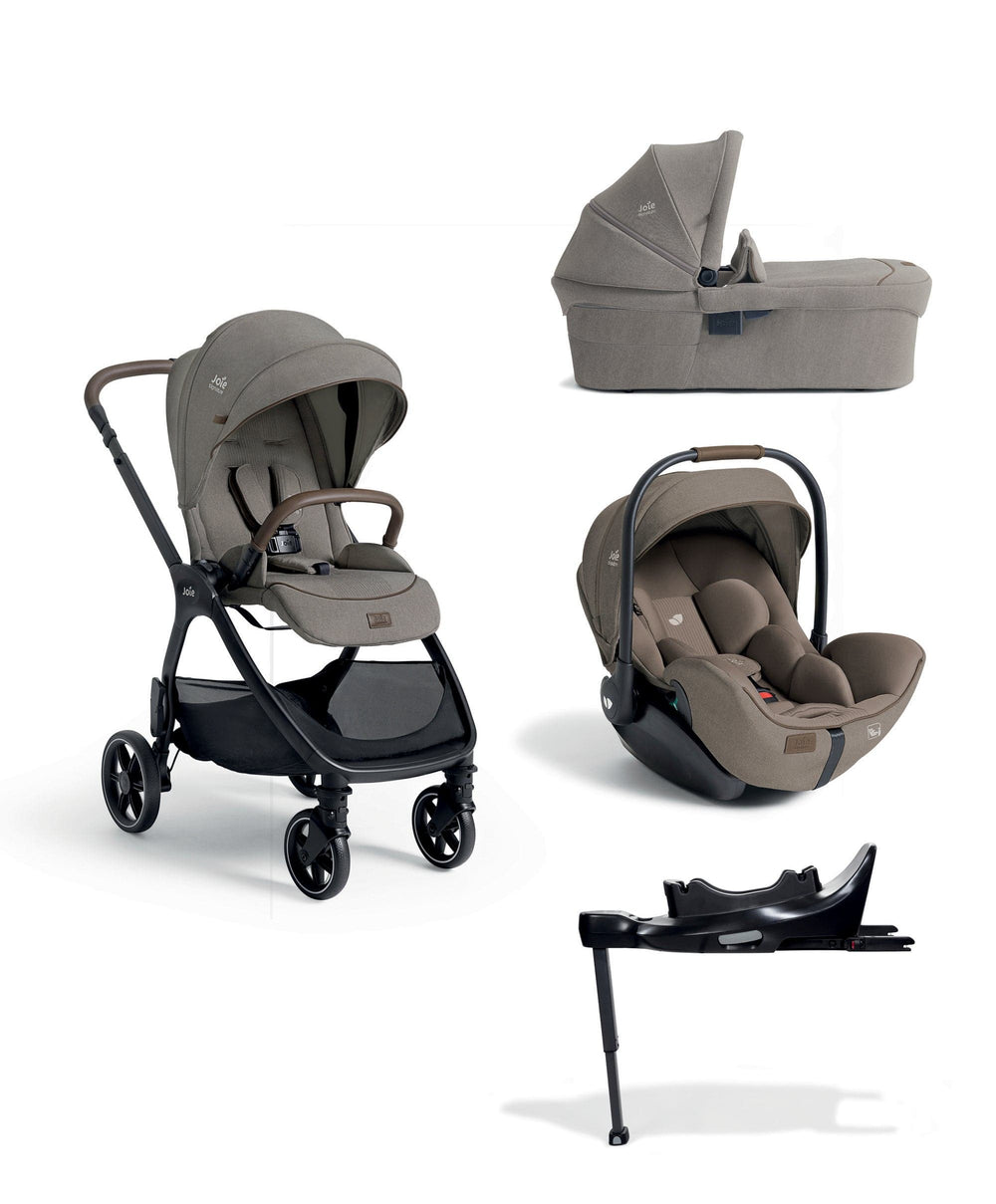 Joie Pushchairs Joie Signature Valora Pushchair Bundle With Joie I-Level Pro Car Seat (4 Pieces) - Maple