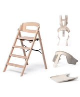 KAOS KAOS Klapp Highchair Bundle with Safety Rail, Tray & Harness – Beech