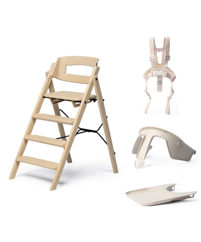 KAOS KAOS Klapp Highchair Bundle with Safety Rail, Tray & Harness – Desert Sand