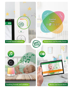 Leapfrog Baby Monitors Leapfrog 7 Inch LF4917HD Pan & Tilt Monitor with Floorstand - White
