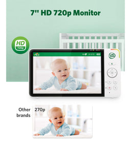 Leapfrog Baby Monitors Leapfrog 7 Inch LF4917HD Pan & Tilt Monitor with Floorstand - White