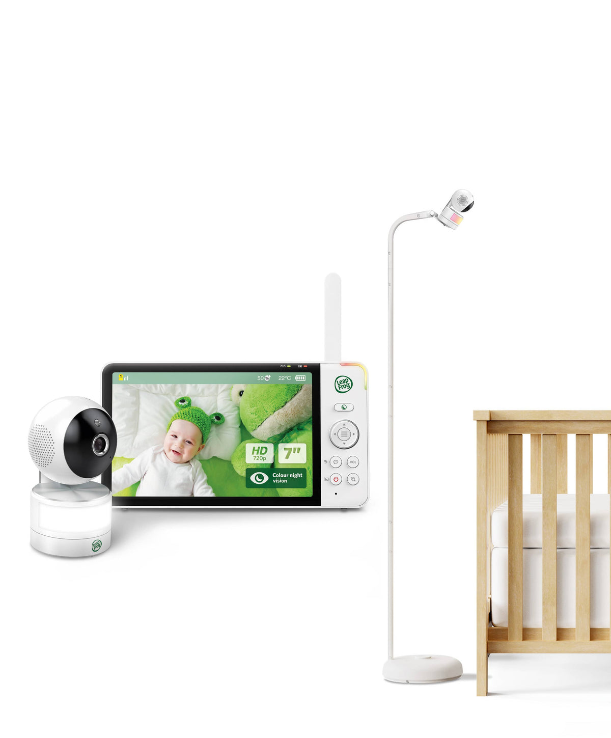 Leapfrog Baby Monitors LeapFrog LF4915HD 5 Inch Wi-Fi  Pan & Tilt Monitor & Floorstands