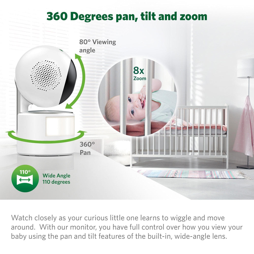 Leapfrog Baby Monitors LeapFrog LF920HD 7 Inch Video Baby Monitor &amp; Floorstand - White