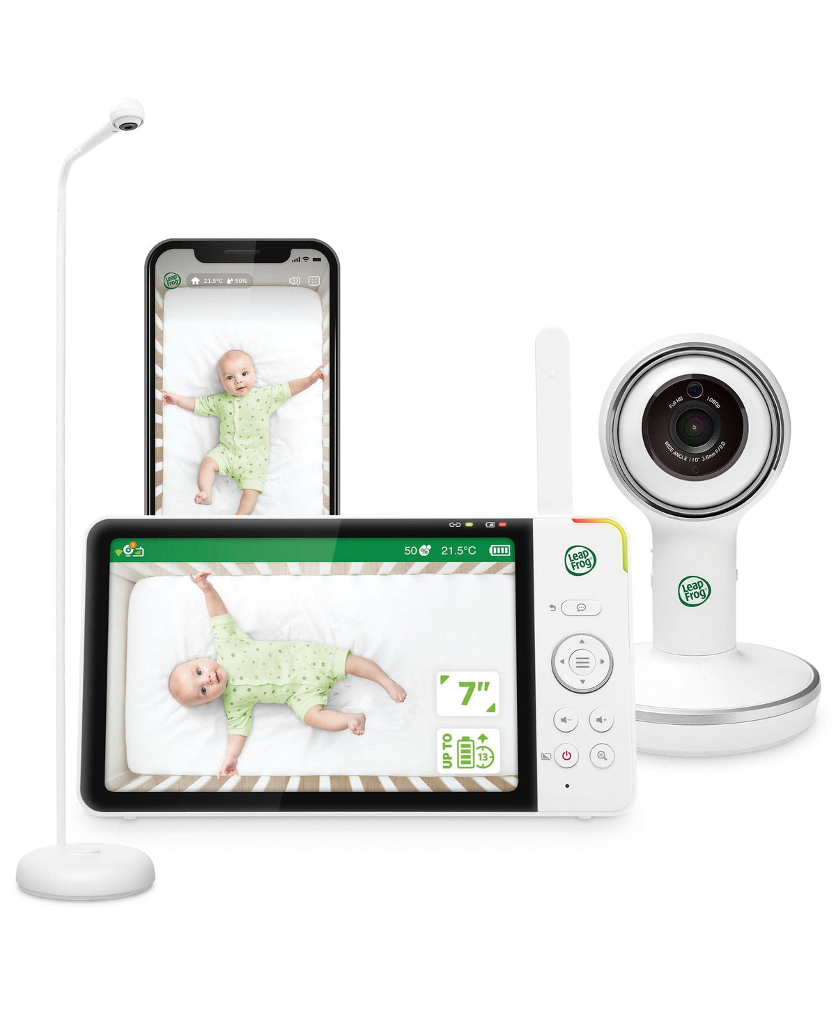 Leapfrog LeapFrog  LF5817HD 7” Over-the-Cot Smart Baby Monitor