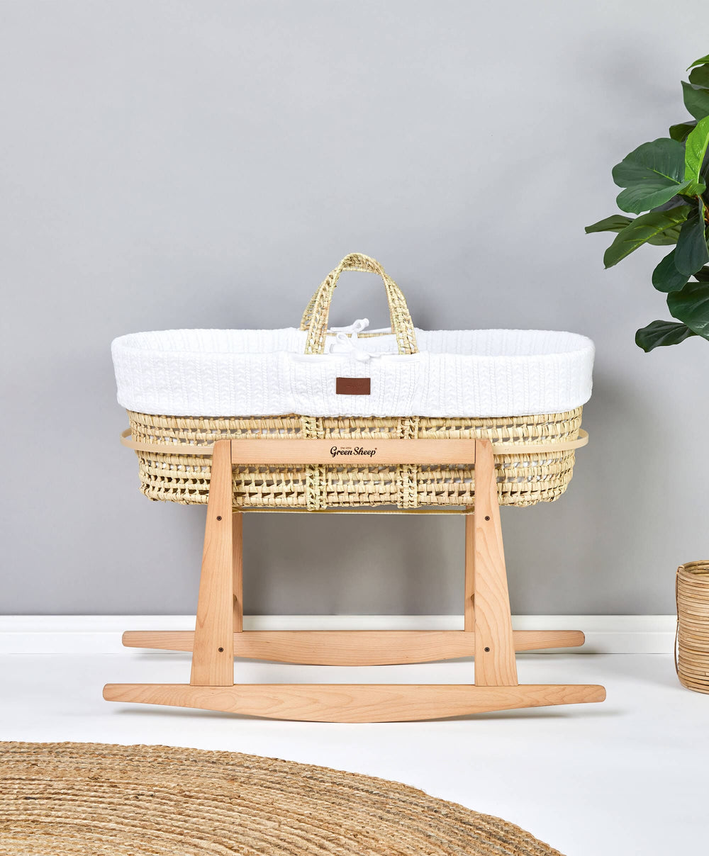 Baby Moses Moses Basket Bassinet With Stand Knit Linen Moses