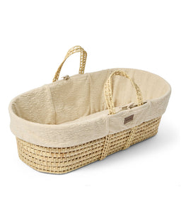 Little Green Sheep Little Green Sheep Furrow Knit Moses Basket & Mattress - Linen