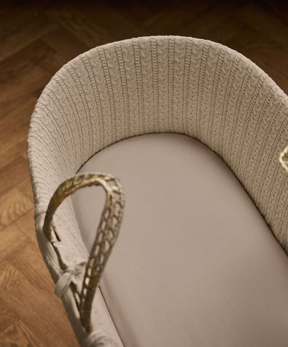 Little Green Sheep Little Green Sheep Moses Basket Sheets (Pack of 2) – Truffle