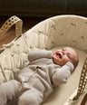 Little Green Sheep Little Green Sheep Quilted Moses Basket & Mattress - Leaves