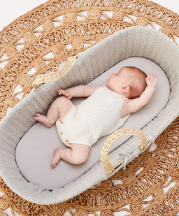 Little Green Sheep Moses Basket Bedding The Little Green Sheep Organic Moses Basket / Pram Mattress Protector in Natural White
