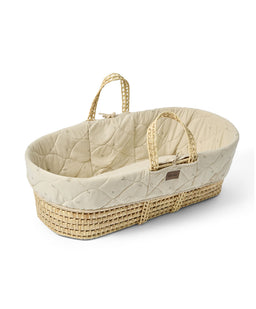 Little Green Sheep Quilted Moses Basket & Mattress - Floral