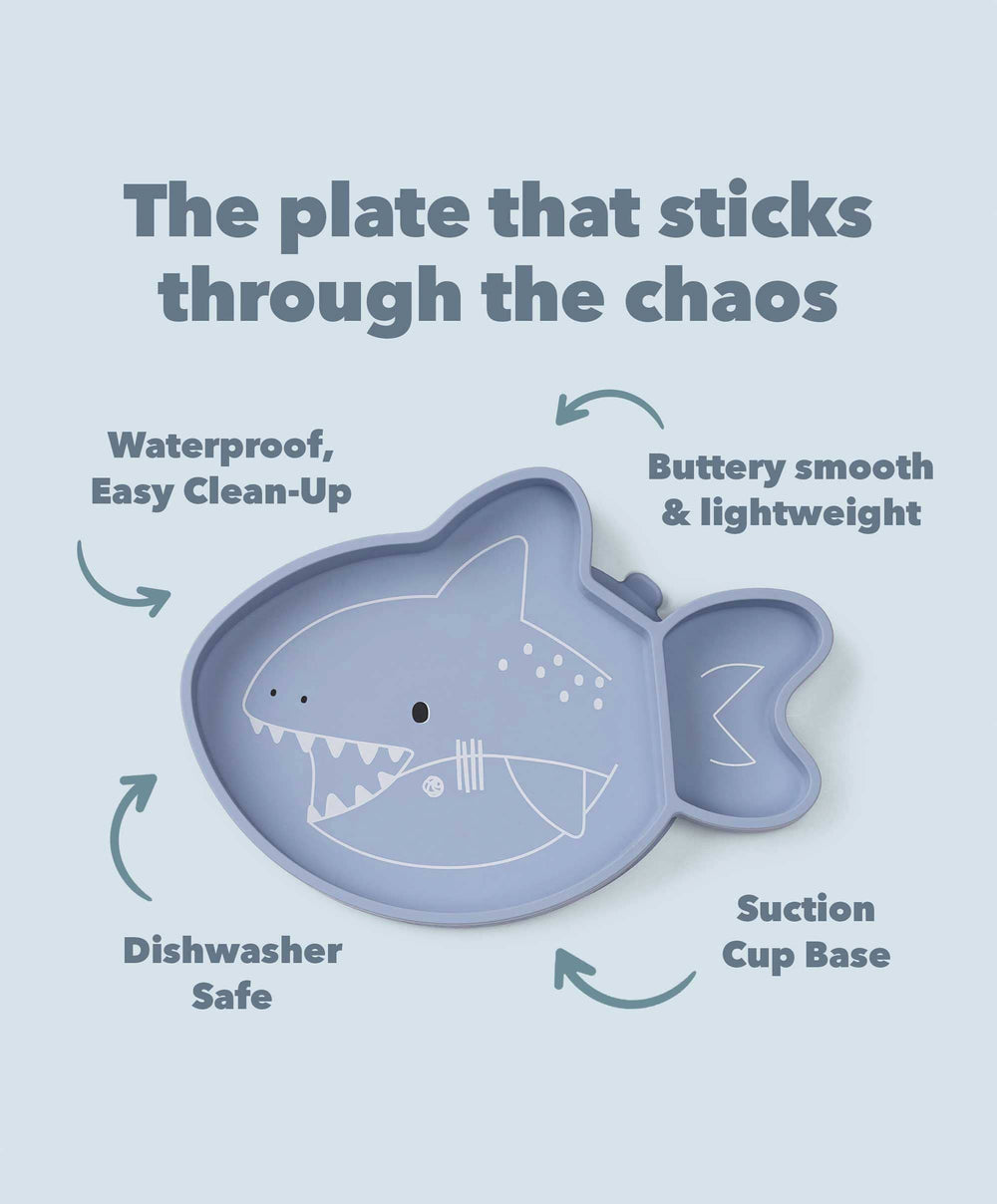 Loulou Lollipop Baby Weaning Loulou Lollipop Snack Plate - Sarah Shark