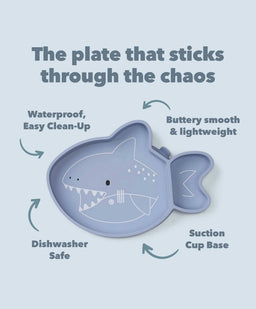 Loulou Lollipop Baby Weaning Loulou Lollipop Snack Plate - Sarah Shark