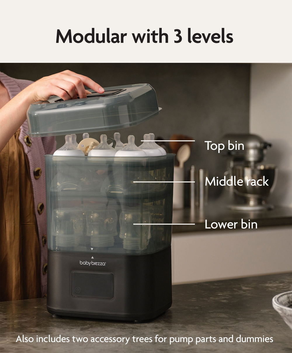 Loulou Lollipop Sterilisers Baby Brezza SuperQuick Steriliser Dryer - Black