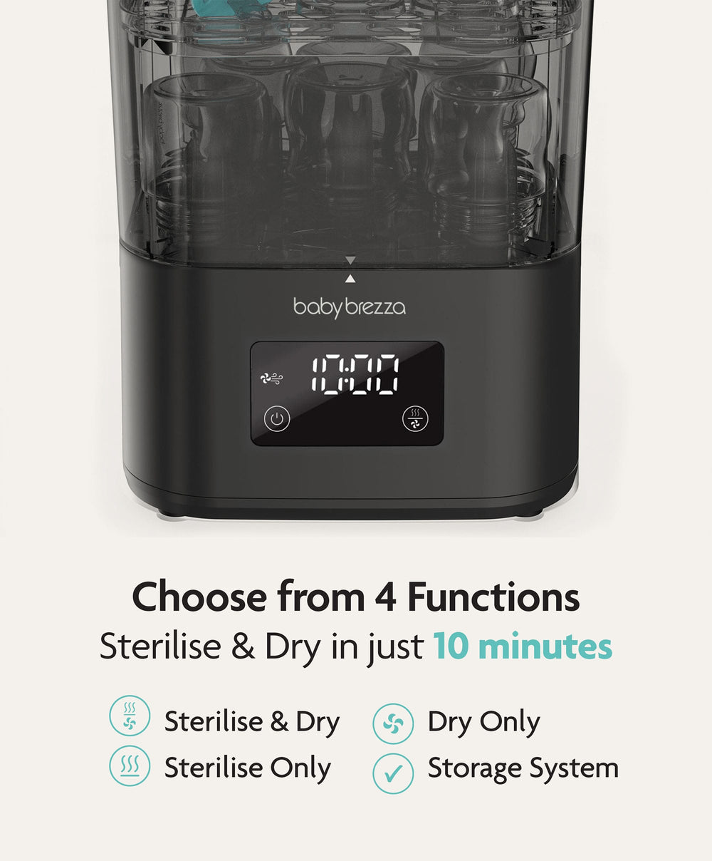 Loulou Lollipop Sterilisers Baby Brezza SuperQuick Steriliser Dryer - Black