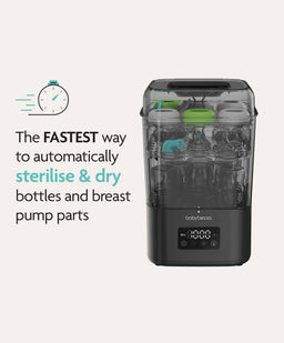 Loulou Lollipop Sterilisers Baby Brezza SuperQuick Steriliser Dryer - Black