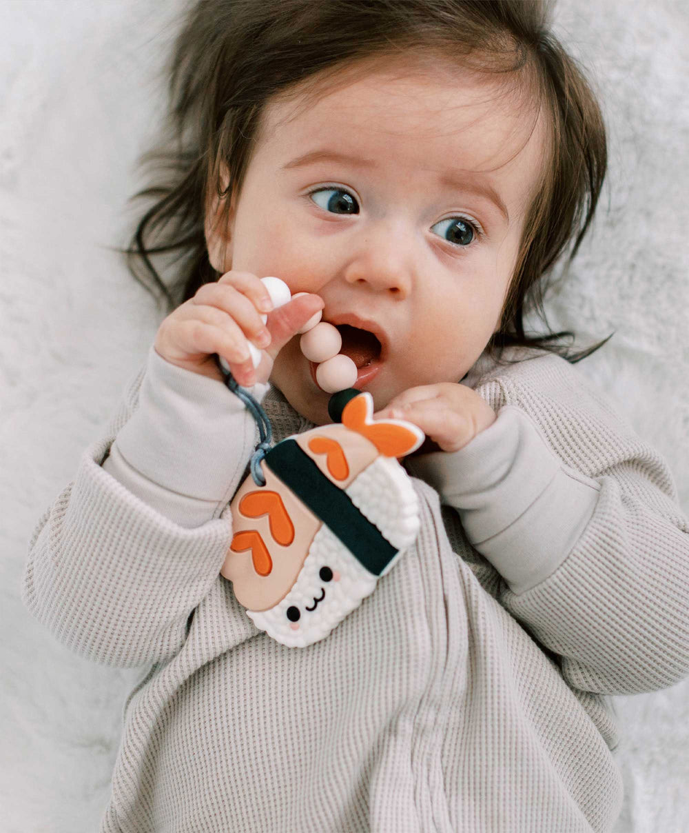 Loulou Lollipop Teethers Loulou Lollipop Pacifier Clip Teething Set - Ebi Sushi