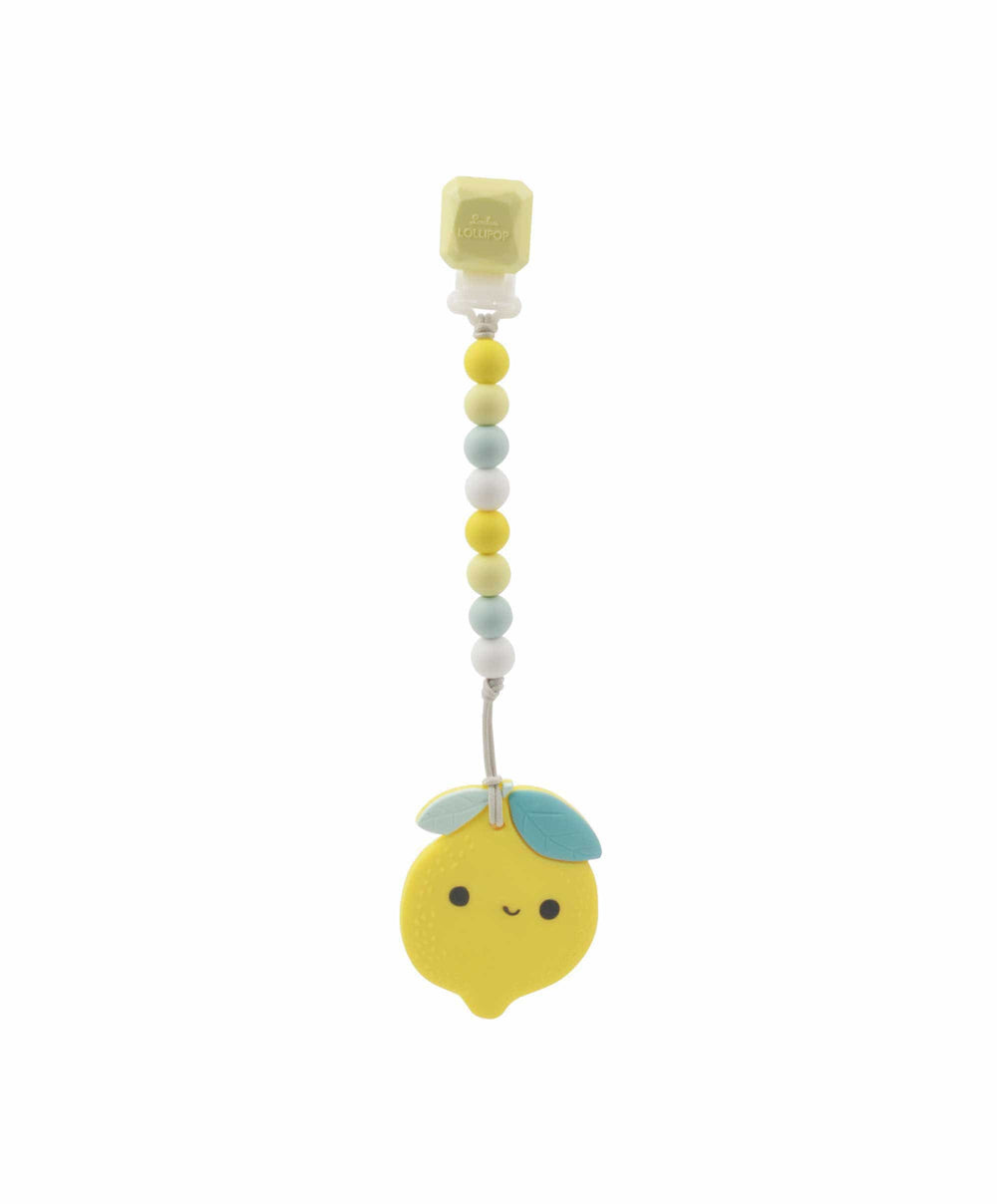 Loulou Lollipop Teethers Loulou Lollipop Pacifier Clip Teething Set - Lemon