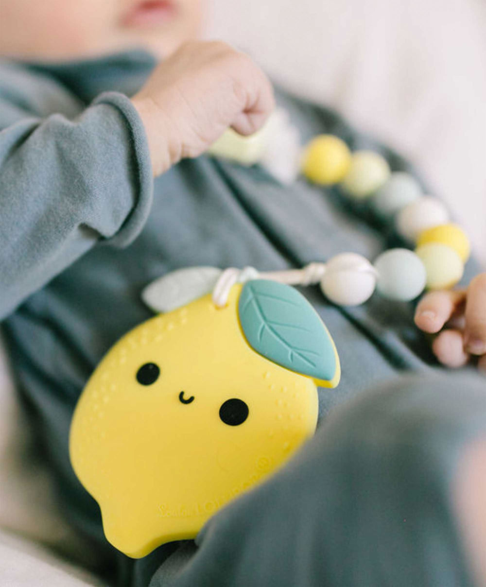 Loulou Lollipop Teethers Loulou Lollipop Pacifier Clip Teething Set - Lemon