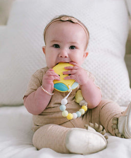 Loulou Lollipop Teethers Loulou Lollipop Pacifier Clip Teething Set - Lemon