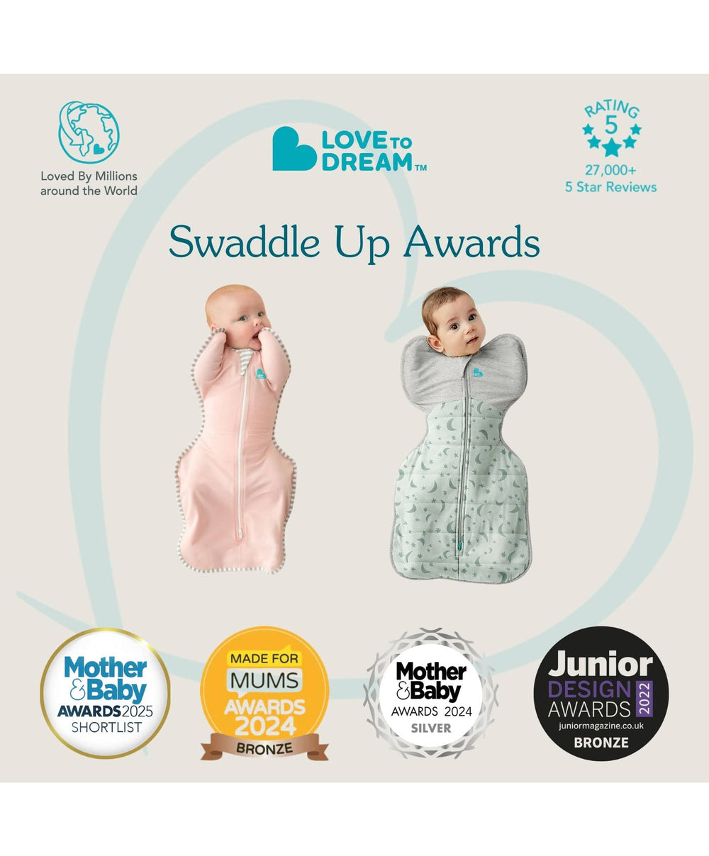Love to Dream Dreampod Sleep Bags &amp; Swaddling Love to Dream™ Swaddle Up™ Small/3.5-6kg (2.5 Tog) - Pebbles Rose,