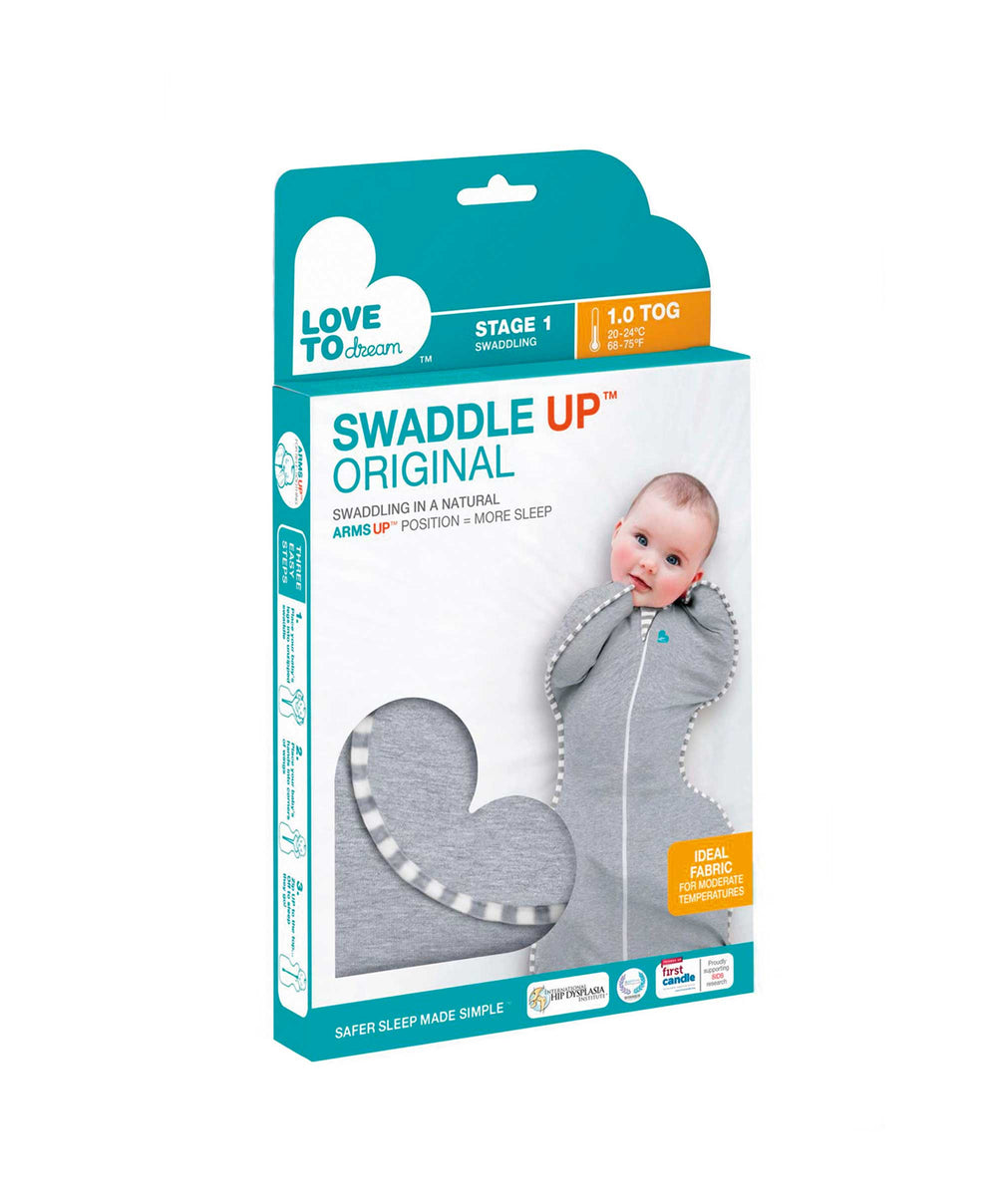 Love to Dream Dreampod Sleep Bags &amp; Swaddling Love To Dream Swaddle Up&amp;trade; Small/8 - 13lbs (1.0 Tog) - Grey