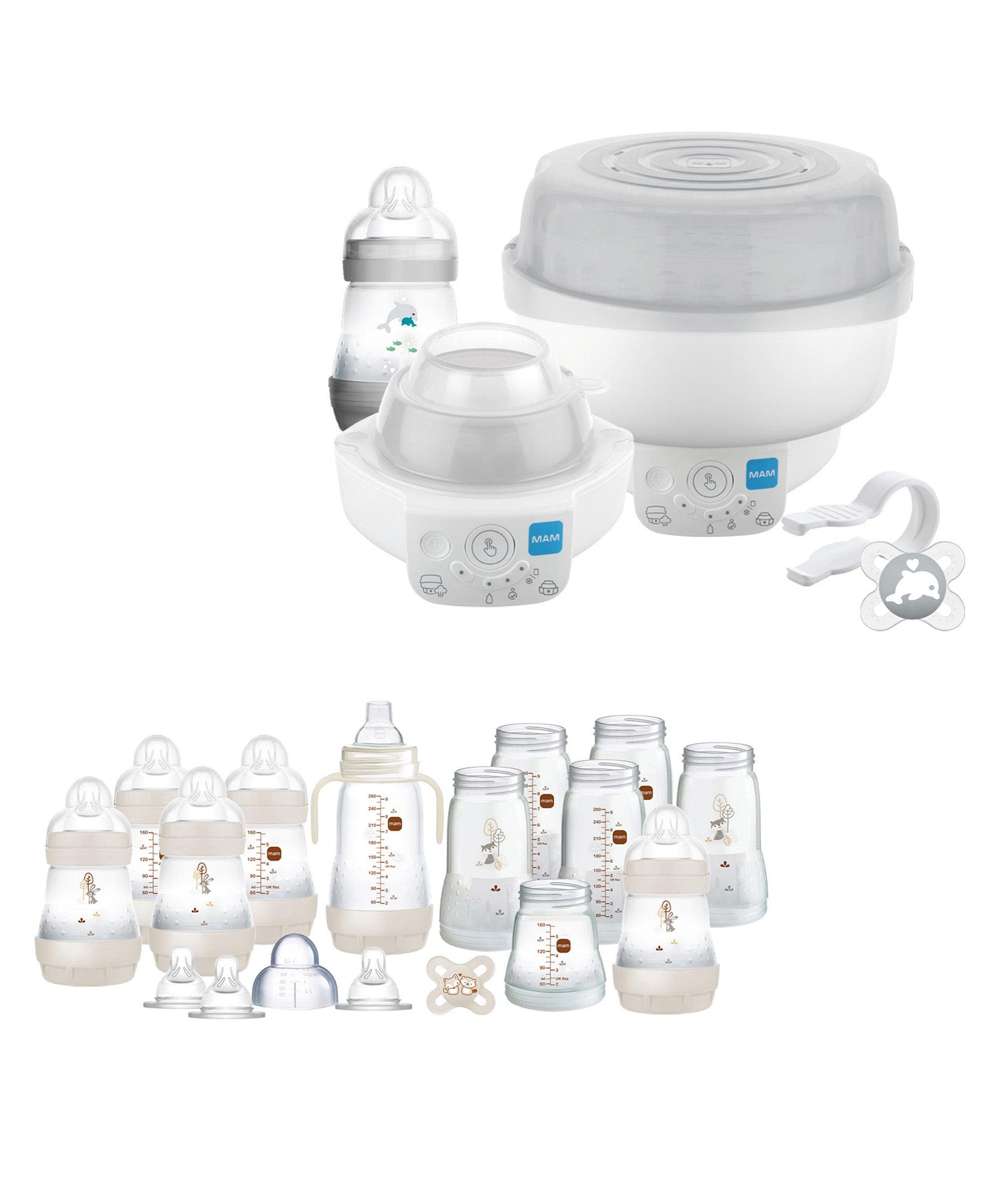 MAM Baby Electric Steriliser Large Bottle Bundle -Taupe – Mamas