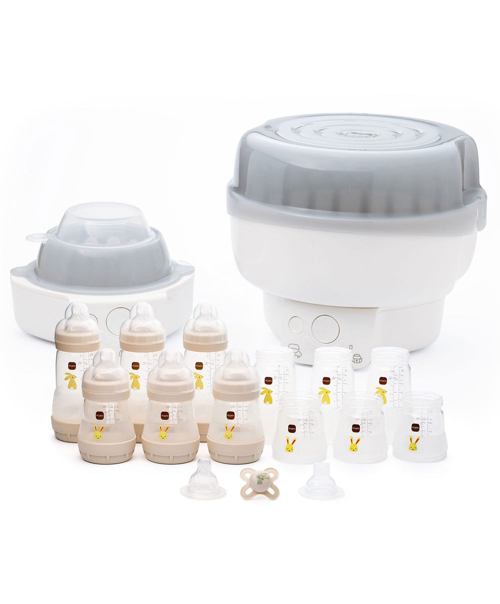 Mam Bottle Feeding MAM Baby 6-in-1 Electric Steriliser &amp; Large Bottle Starter Bundle - Matt Taupe