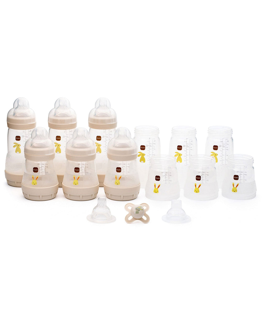 Mam Bottle Feeding MAM Baby Easy Start Anti-Colic Self Sterilising Bottles Newborn 17 Piece Set - Matt Taupe