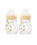 Mam Bottle Feeding MAM Feel Good Glass Bottle 170ml (2 Pack) - Yellow