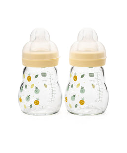 Mam Bottle Feeding MAM Feel Good Glass Bottle 170ml (2 Pack) - Yellow