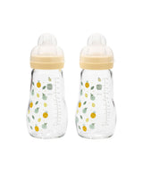 Mam Bottle Feeding MAM Feel Good Glass Bottle 260ml (2 Pack) - Yellow