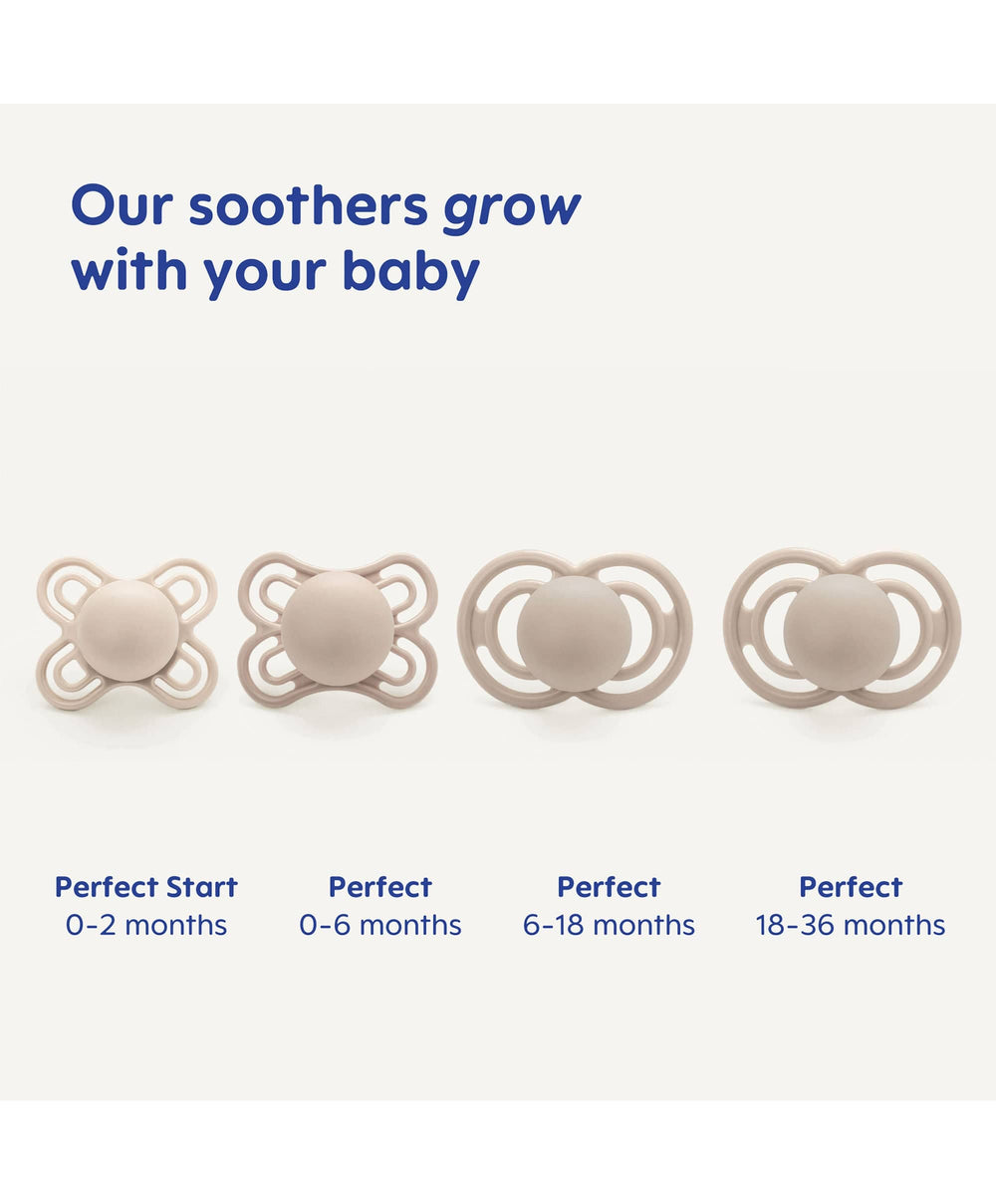 Mam Bottle Feeding MAM Perfect 0-2m Soother (2 pack) - Beige