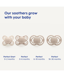Mam Bottle Feeding MAM Perfect 0-2m Soother (2 pack) - Beige